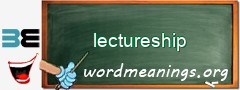 WordMeaning blackboard for lectureship